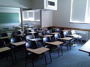 Cathedral of Learning Ground Floor Classroom before renovation