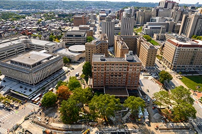Aerial View of Pitt's Pittsburgh Campus