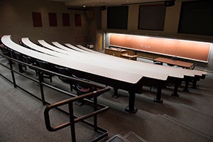 Posvar Hall 1501 classroom from top pre-renovation