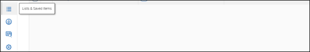 Pathways navigation menu highlighting the Lists and Saved Items page where saved searches are accessed.