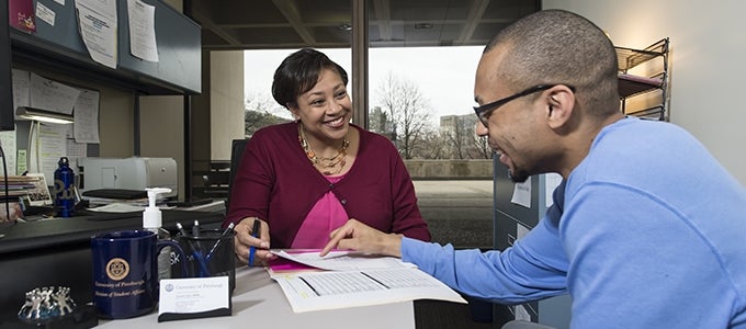 Student and professor advising session