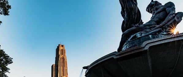 Fountain in front of the Cathedral of Learning