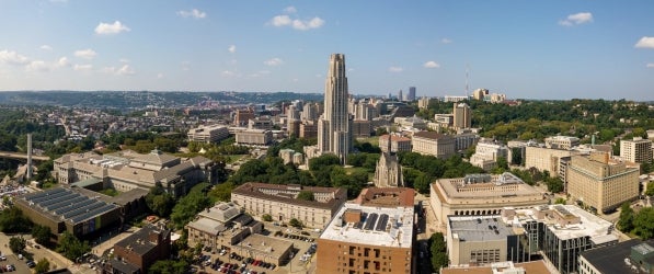 Bird's eye view of campus