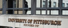 Bridge connecting Pitt buildings over Forbes Avenue