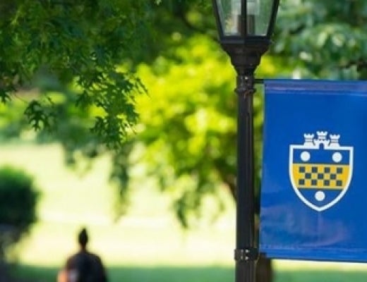 Pitt flag on campus