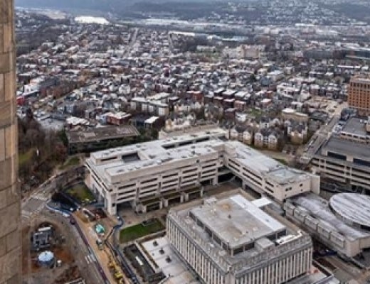 Birds eye of campus