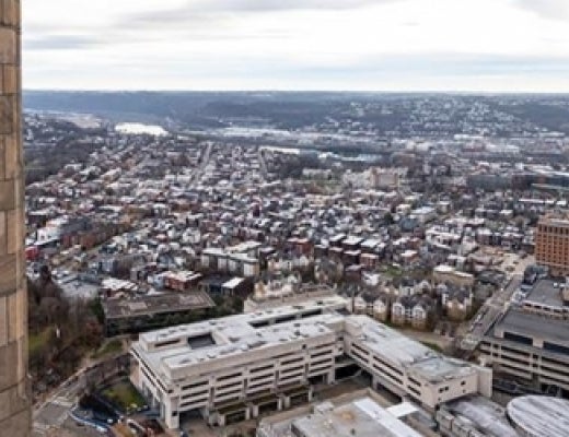 Birds eye of campus