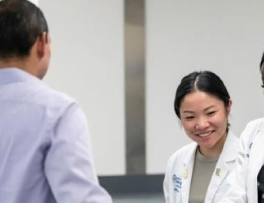 Researchers in labcoats