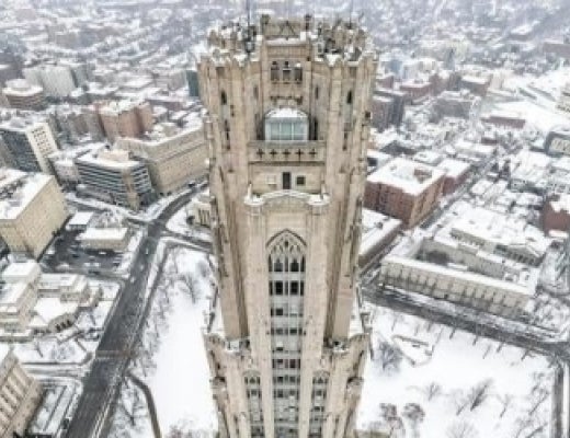 Birds eye of campus
